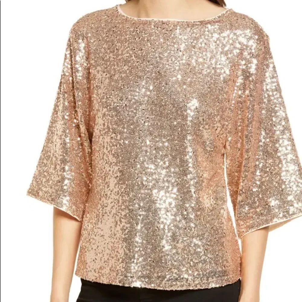 Chelsea28 Sequin Crewneck Top Size XS